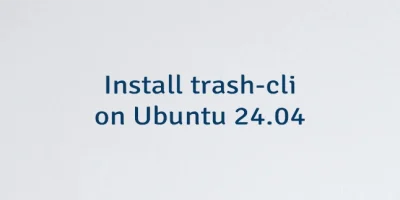 Install trash-cli on Ubuntu 24.04