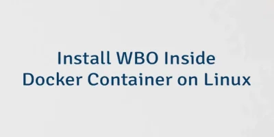 Install WBO Inside Docker Container on Linux