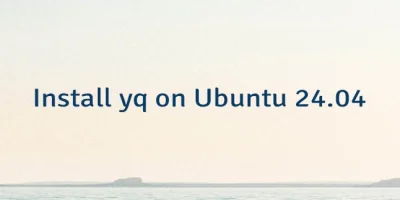 Install yq on Ubuntu 24.04