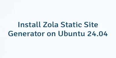 Install Zola Static Site Generator on Ubuntu 24.04