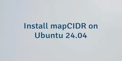 Install mapCIDR on Ubuntu 24.04