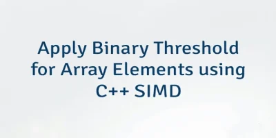 Apply Binary Threshold for Array Elements using C++ SIMD