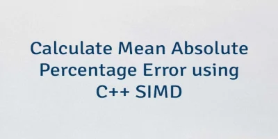 Calculate Mean Absolute Percentage Error using C++ SIMD