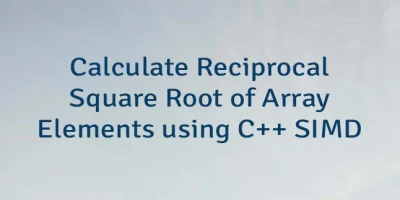 Calculate Reciprocal Square Root of Array Elements using C++ SIMD