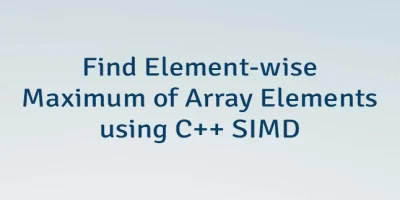 Find Element-wise Maximum of Array Elements using C++ SIMD