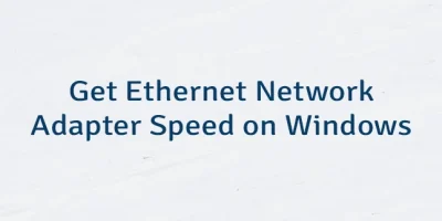 Get Ethernet Network Adapter Speed on Windows