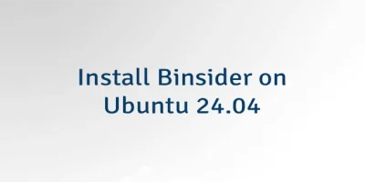 Install Binsider on Ubuntu 24.04