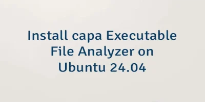 Install capa Executable File Analyzer on Ubuntu 24.04