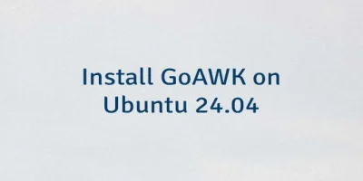 Install GoAWK on Ubuntu 24.04