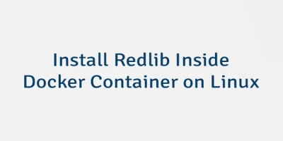 Install Redlib Inside Docker Container on Linux