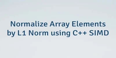 Normalize Array Elements by L1 Norm using C++ SIMD