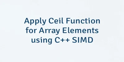 Apply Ceil Function for Array Elements using C++ SIMD