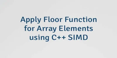 Apply Floor Function for Array Elements using C++ SIMD