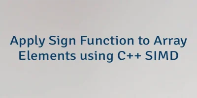 Apply Sign Function to Array Elements using C++ SIMD