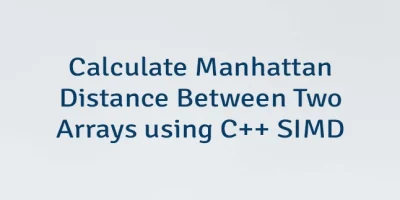 Calculate Manhattan Distance Between Two Arrays using C++ SIMD