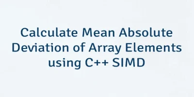 Calculate Mean Absolute Deviation of Array Elements using C++ SIMD