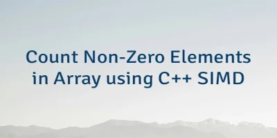 Count Non-Zero Elements in Array using C++ SIMD
