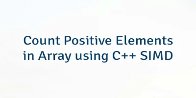 Count Positive Elements in Array using C++ SIMD