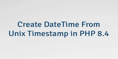 Create DateTime From Unix Timestamp in PHP 8.4