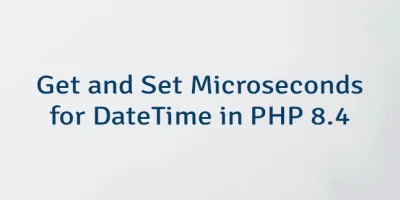 Get and Set Microseconds for DateTime in PHP 8.4