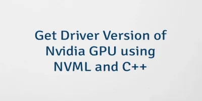 Get Driver Version of Nvidia GPU using NVML and C++