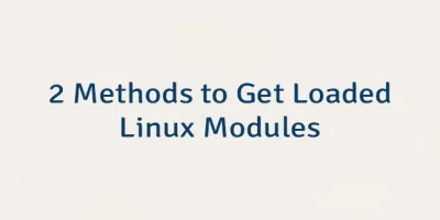 2 Methods to Get Loaded Linux Modules