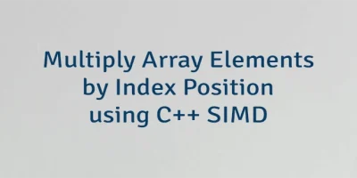 Multiply Array Elements by Index Position using C++ SIMD