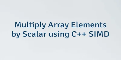 Multiply Array Elements by Scalar using C++ SIMD