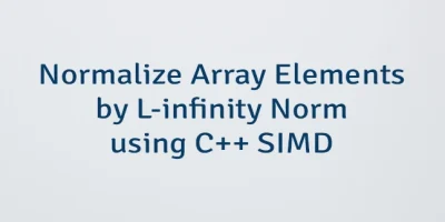 Normalize Array Elements by L-infinity Norm using C++ SIMD