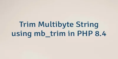 Trim Multibyte String using mb_trim in PHP 8.4