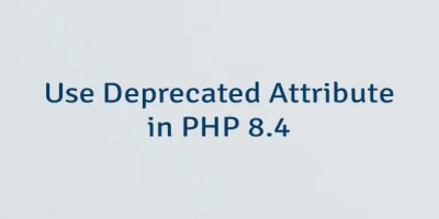 Use Deprecated Attribute in PHP 8.4