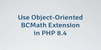 Use Object-Oriented BCMath Extension in PHP 8.4