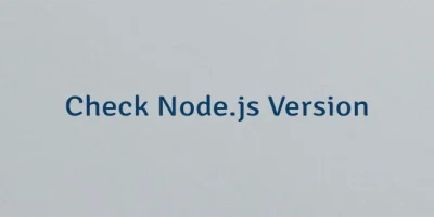 Check Node.js Version