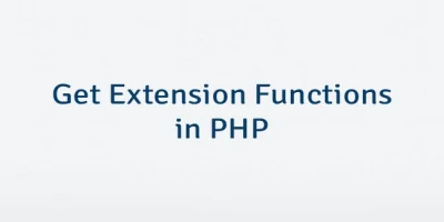 Get Extension Functions in PHP