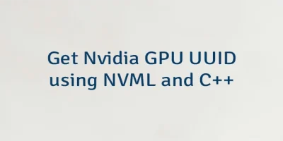 Get Nvidia GPU UUID using NVML and C++