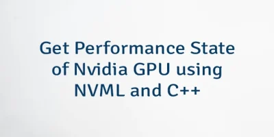 Get Performance State of Nvidia GPU using NVML and C++