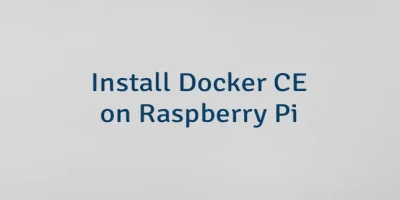 Install Docker CE on Raspberry Pi