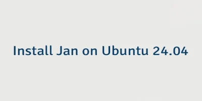 Install Jan on Ubuntu 24.04