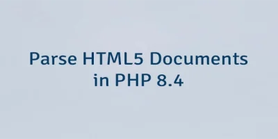 Parse HTML5 Documents in PHP 8.4