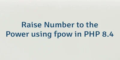 Raise Number to the Power using fpow in PHP 8.4