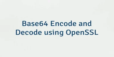 Base64 Encode and Decode using OpenSSL