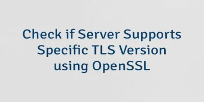 Check if Server Supports Specific TLS Version using OpenSSL