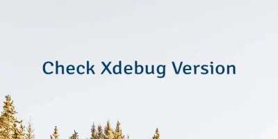 Check Xdebug Version