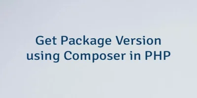 Get Package Version using Composer in PHP