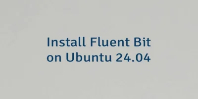 Install Fluent Bit on Ubuntu 24.04