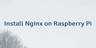 Install Nginx on Raspberry Pi