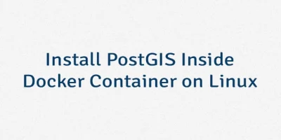 Install PostGIS Inside Docker Container on Linux