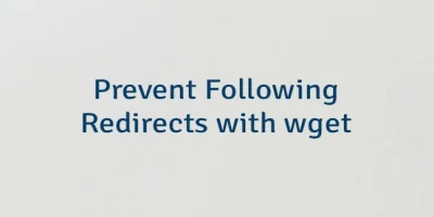 Prevent Following Redirects with wget