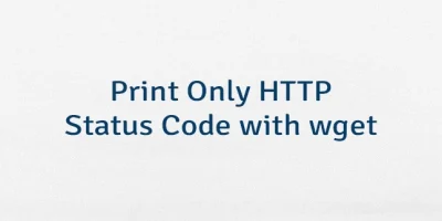 Print Only HTTP Status Code with wget