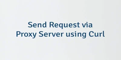 Send Request via Proxy Server using Curl